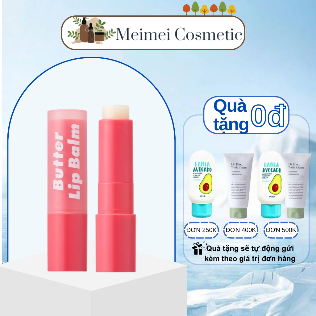 Son dưỡng ẩm cho môi mềm mịn Unpa Bubi Bubi Butter Lip Balm