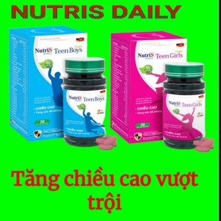 Hộp 30 viên uống Tăng Chiều Cao NutriS daily Dùng cho bé trai / bé gái