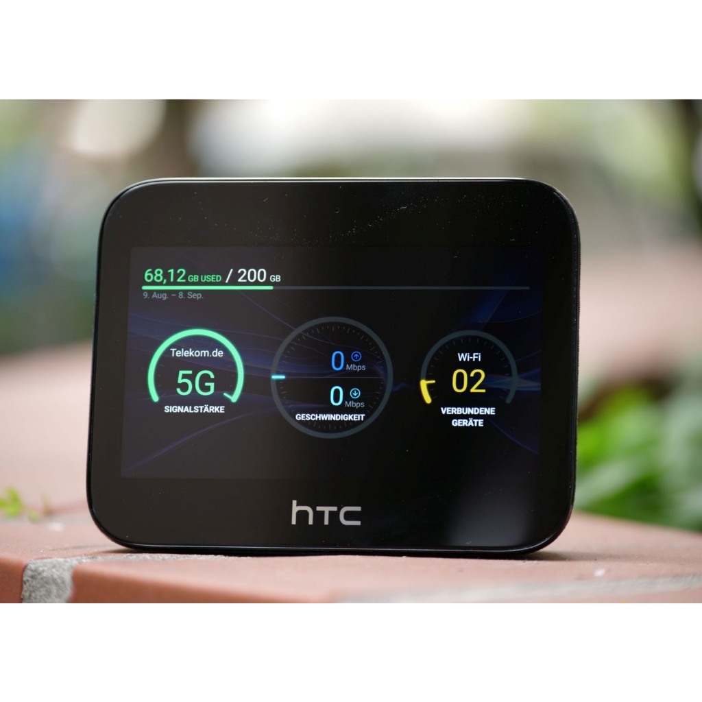 Bộ phát wifi 5G HTC 2 băng tần, màn cảm ứng 5 inch,Tốc độ 2.63Gbps, hệ ĐH Android ram 4G, rom 32G , pin 7660mAh - ĐEN