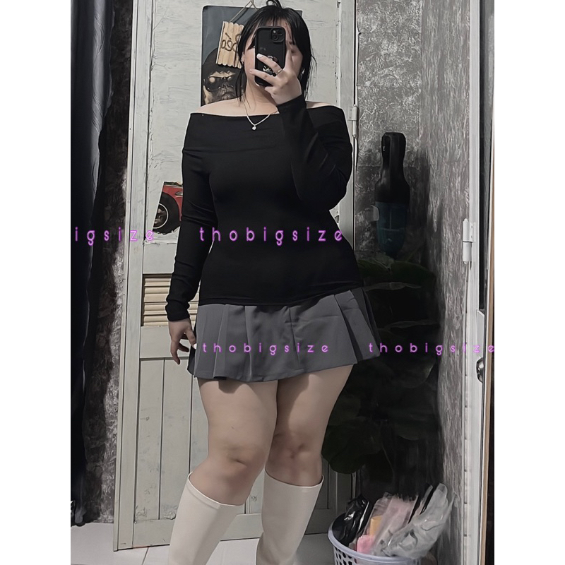 Áo Bẹt Vai Bigsize Thun Tăm Cao Cấp Co Dãn 60-90kg