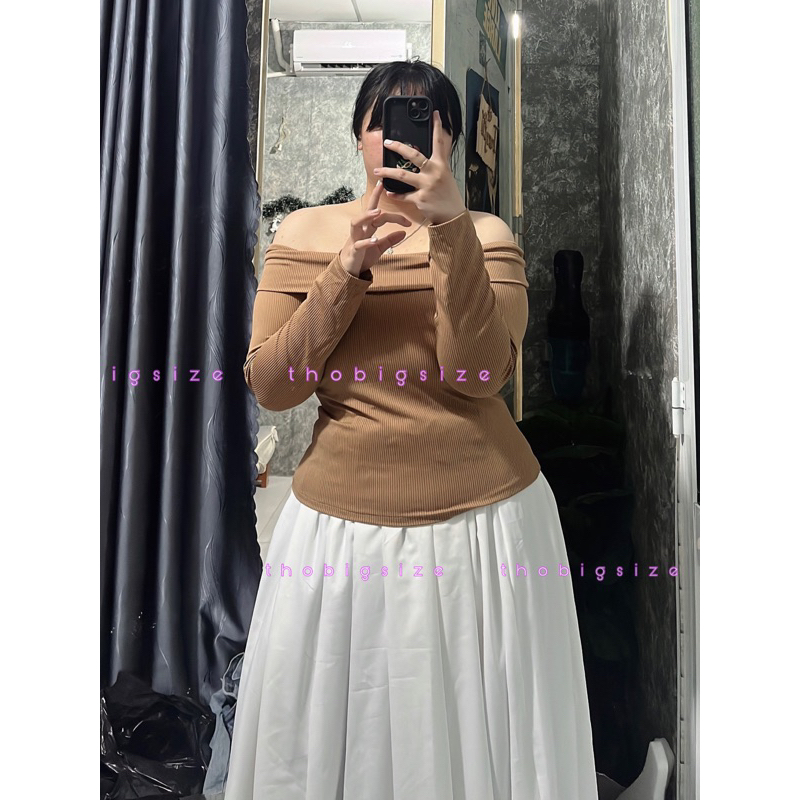 Áo Bẹt Vai Bigsize Thun Tăm Cao Cấp Co Dãn 60-90kg