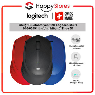Chuột Logitech M331 Silent Plus, giảm ồn, kết nối USB thương hiệu Thụy Sĩ - Hàng Chính Hãng