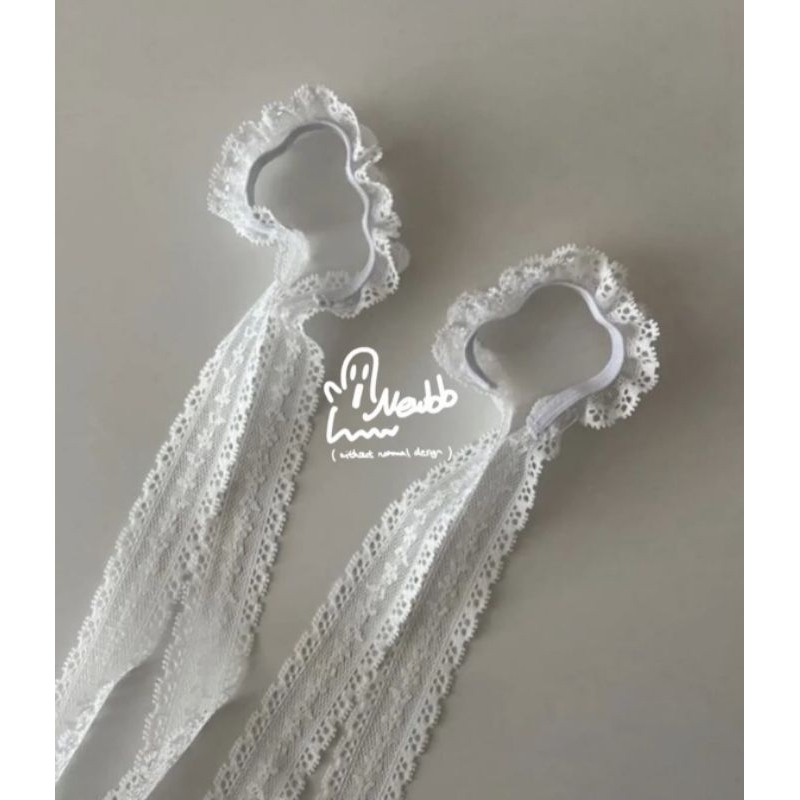 Dây Ren Trắng Dài Có Chun Cột Tóc Đa Năng - CAI1328 - BCorner