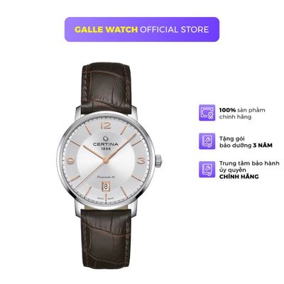 Đồng hồ cơ nam Certina C035.407.16.037.01 mặt kính Sapphire cao cấp, chịu nước 10ATM, dây da đeo tay êm ái, cao cấp