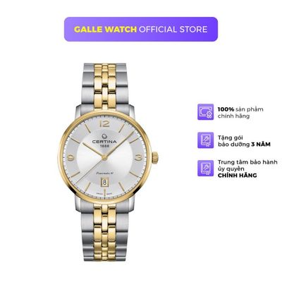 Đồng hồ cơ nam Certina C035.407.22.037.02 chống nước 10ATM, mặt kính Sapphire thời trang, dây thép đeo tay cao cấp