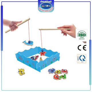 Đồ chơi gỗ Bộ câu sinh vật biển | Winwintoys 66362 | Rèn luyện khả năng khéo léo, phân biệt màu sắc
