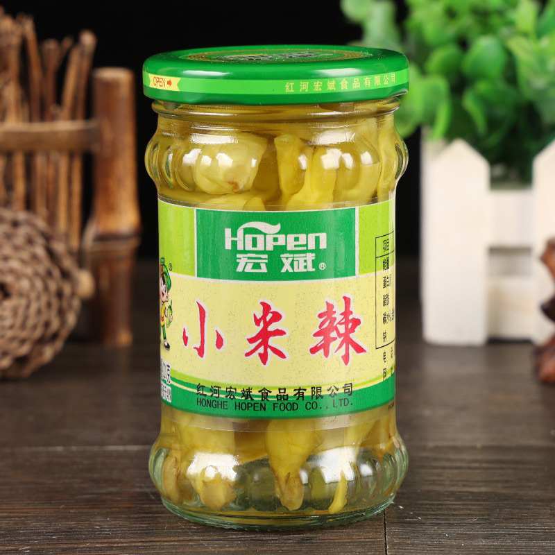 Ớt Xanh Ngâm / ớt cay tứ xuyên  220g