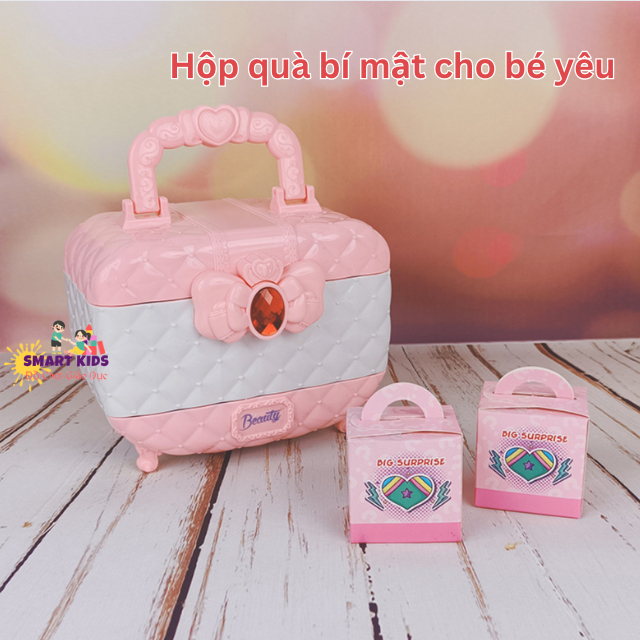 Đồ Chơi Trang Điểm Cho Bé Gái Cao Cấp, Hộp Trang Điểm An Toàn Cho Bé, Không Gây Kích Ứng, Dễ Dàng Làm Sạch