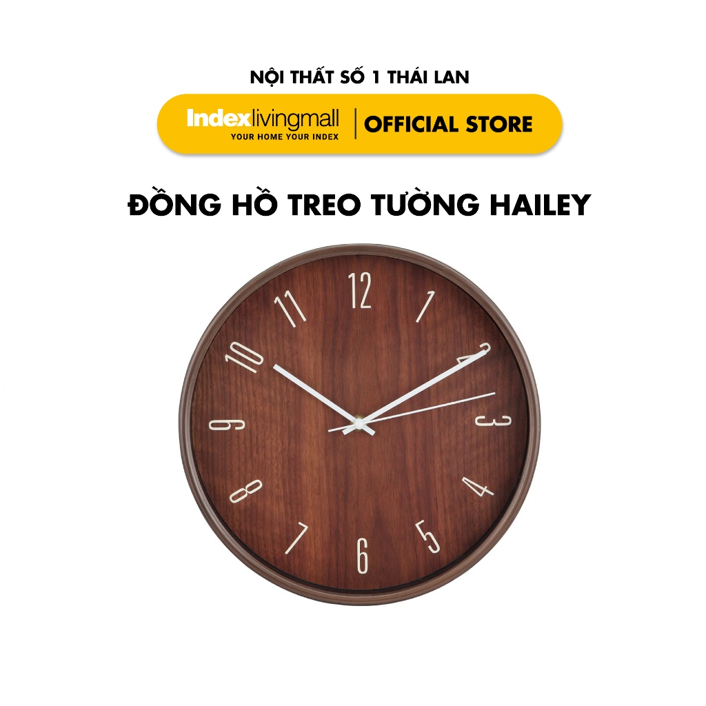 Đồng hồ treo tường trang trí nghệ thuật HAILEY kích thước 30 x 4,3 x 30 cm  | Index Living Mall