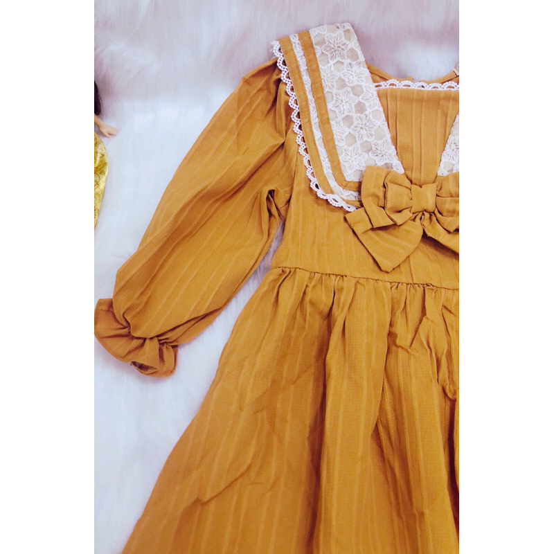 Váy công chúa tay phồng dài tay 8-30kg, đầm thiết kế bé gái cao cấp