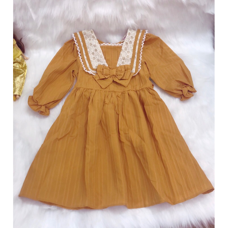 Váy công chúa tay phồng dài tay 8-30kg, đầm thiết kế bé gái cao cấp