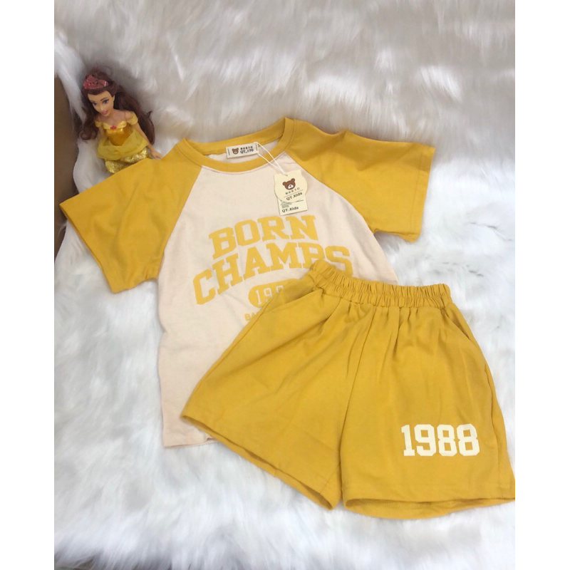 Bộ Đùi mặc nhà bé gái 10-30kg, set quần áo cộc tay cotton khô cho bé gái