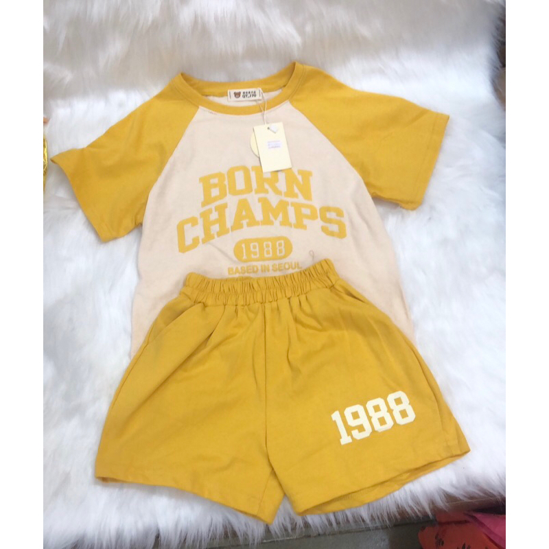 Bộ Đùi mặc nhà bé gái 10-30kg, set quần áo cộc tay cotton khô cho bé gái