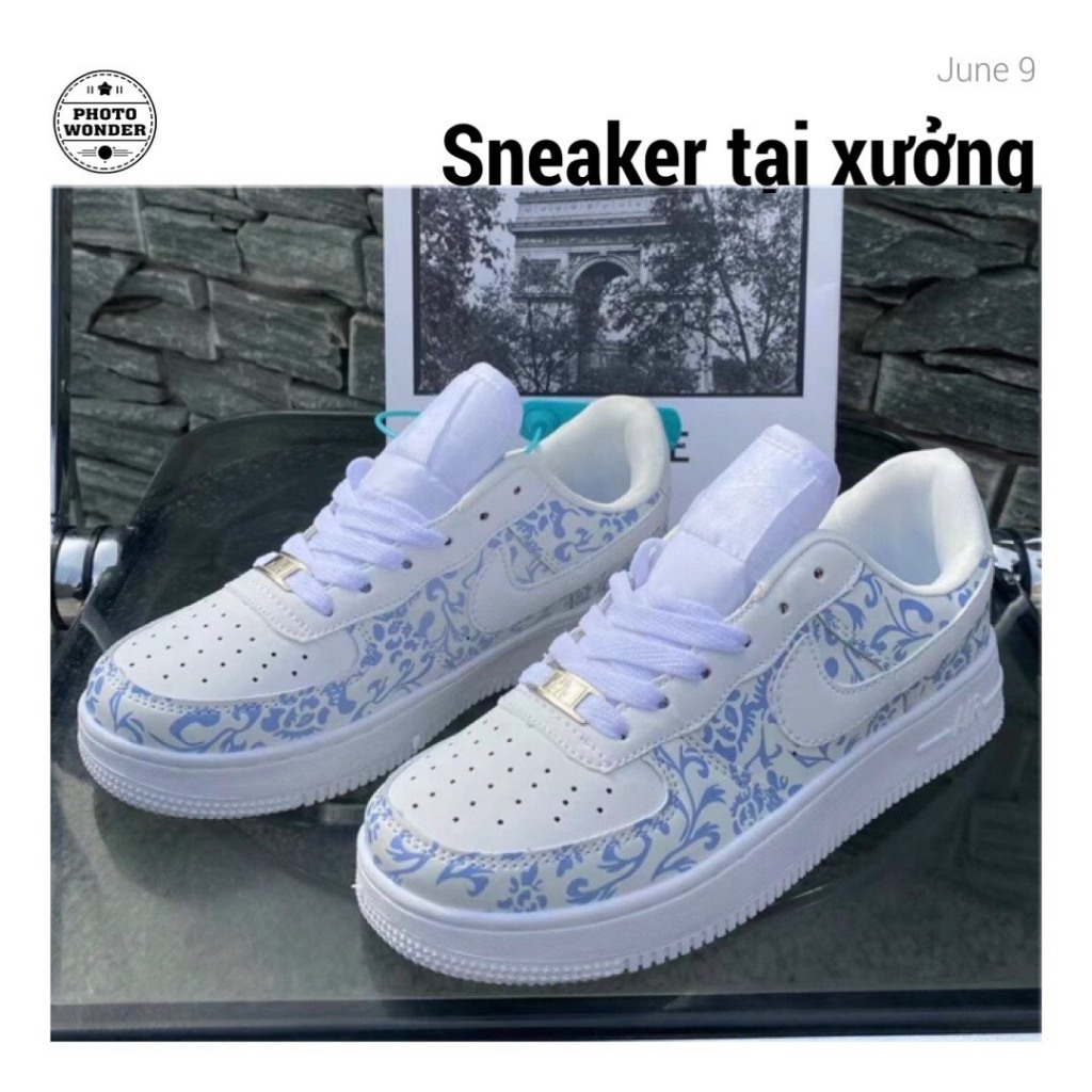 Giày Nk_AF1UV Full Trắng.Bản Like.A Cao Cấp Nhất.Đặc Biệt Nổi Hoa Văn Khi Tiếp Xúc Ánh Nắng UV Mới 100%