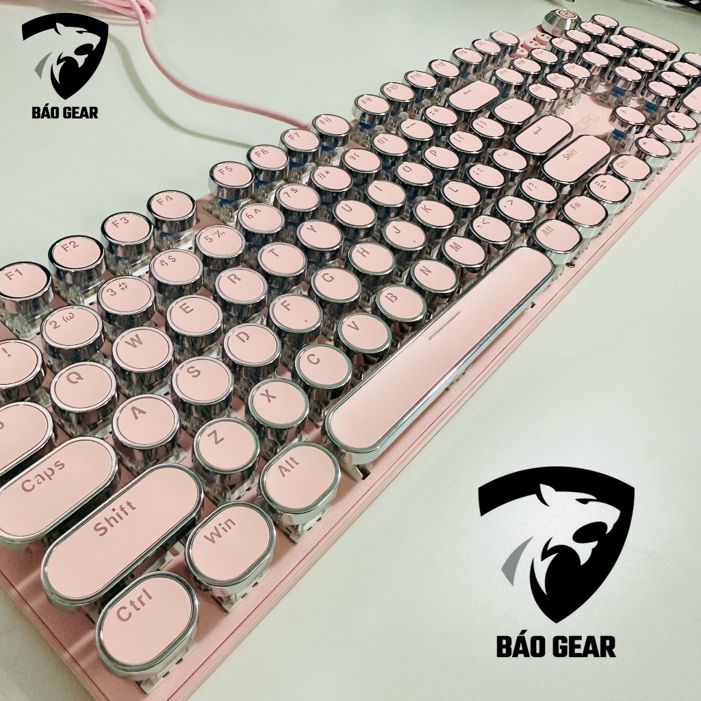 Bàn phím cơ máy tính HỒNG Cute T900 có 10 chế độ LED khác nhau, keybroad blue switch gõ cực đã cho cả pc, laptop