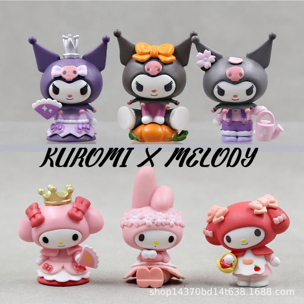 Mô Hình Nhân Vật Hoạt Hình SANRIO | Nhựa cứng PVC Kuromi Cina PomPom Melody Kitty - LAG Store