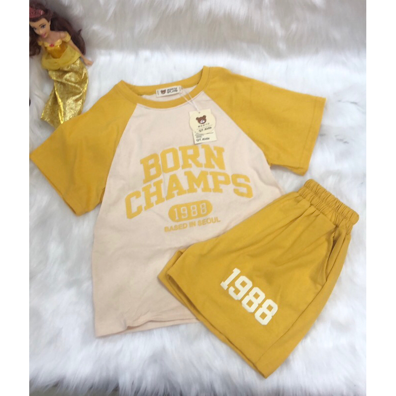 Bộ Đùi mặc nhà bé gái 10-30kg, set quần áo cộc tay cotton khô cho bé gái