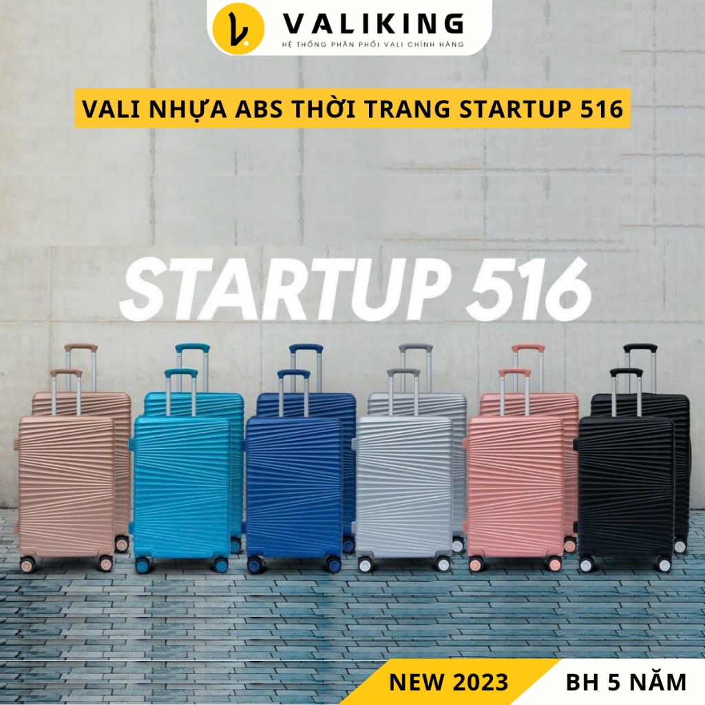 Vali kéo STARTUP 516 nhựa ABS, bền nhẹ, thiết kế thời trang phân phối bởi VALIKING