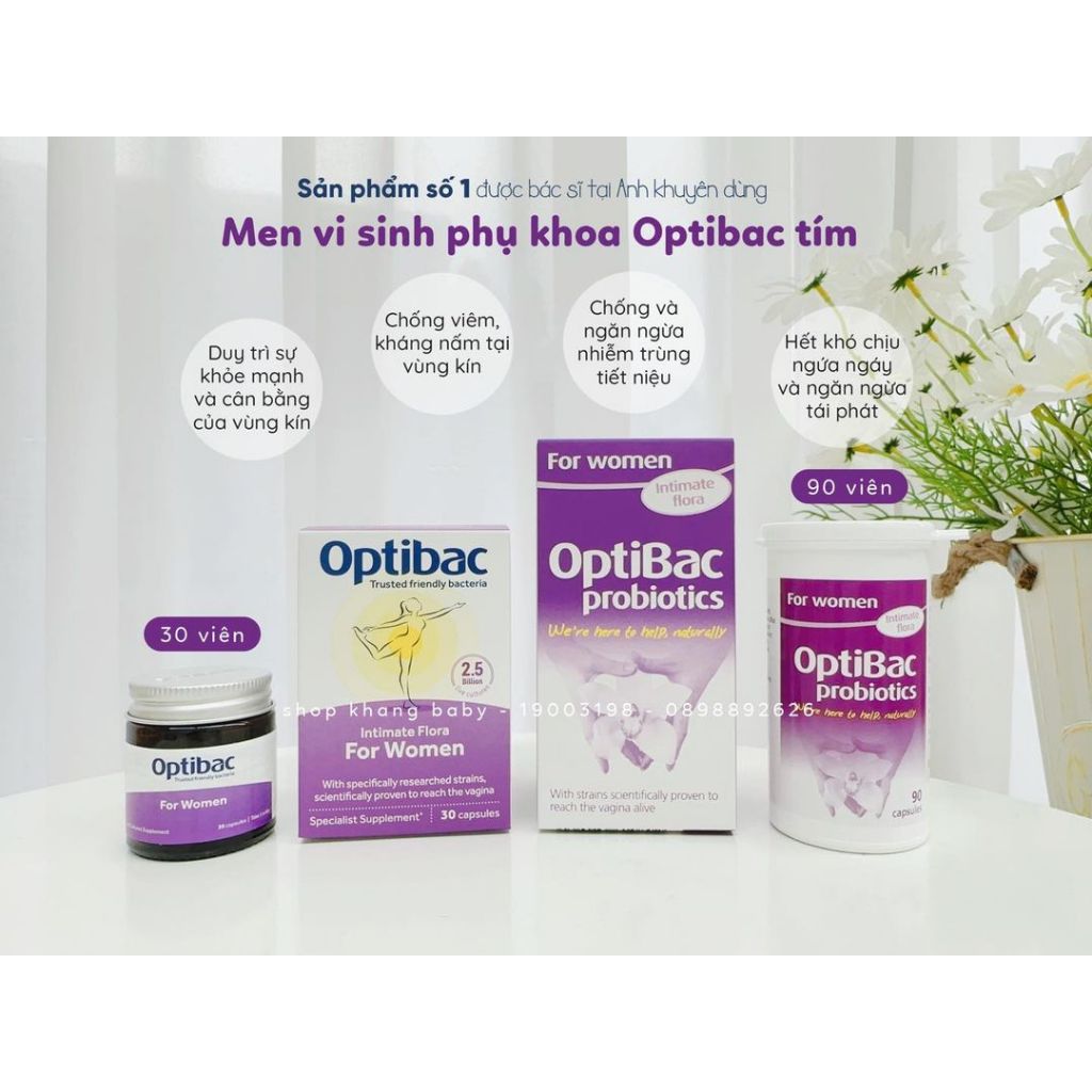 Men vi sinh OptiBac Tím - Shop Khang Baby