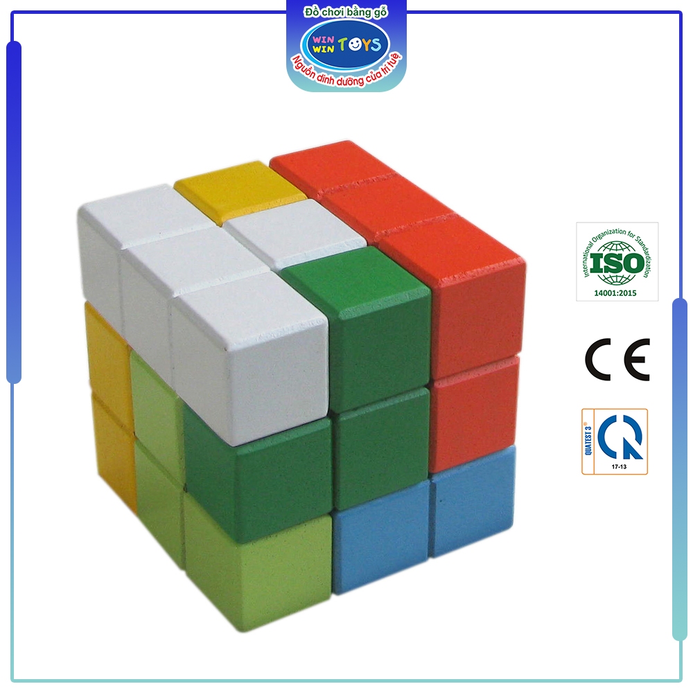 Đồ chơi gỗ Rubik 7 màu | Winwintoys 60132 | Phát triển tư duy logic và tính kiên nhẫn | Đạt tiêu chuẩn CE và TCVN