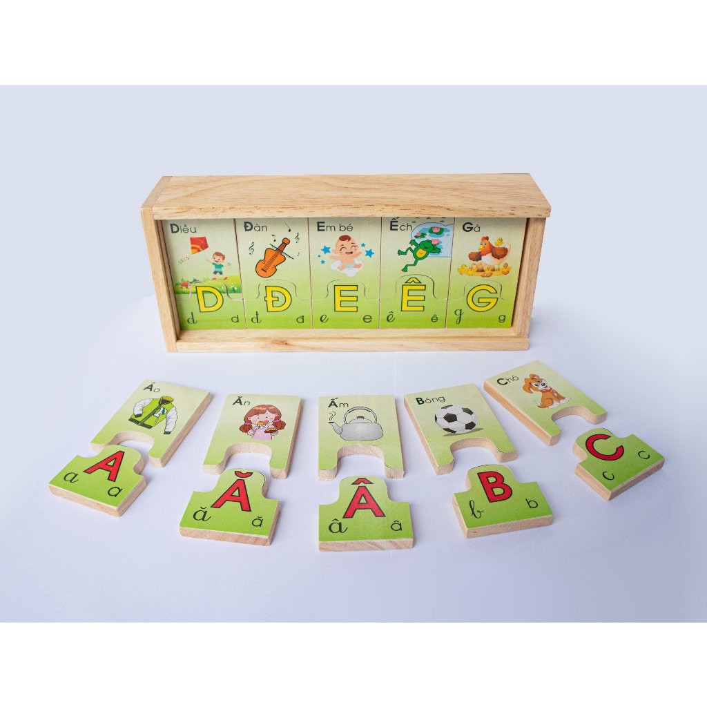 Đồ chơi gỗ Bộ tìm chữ cái Tiếng Việt | Winwintoys 62312 | Giúp bé nhận diện mặt chữ và phát triển tư duy sáng tạo