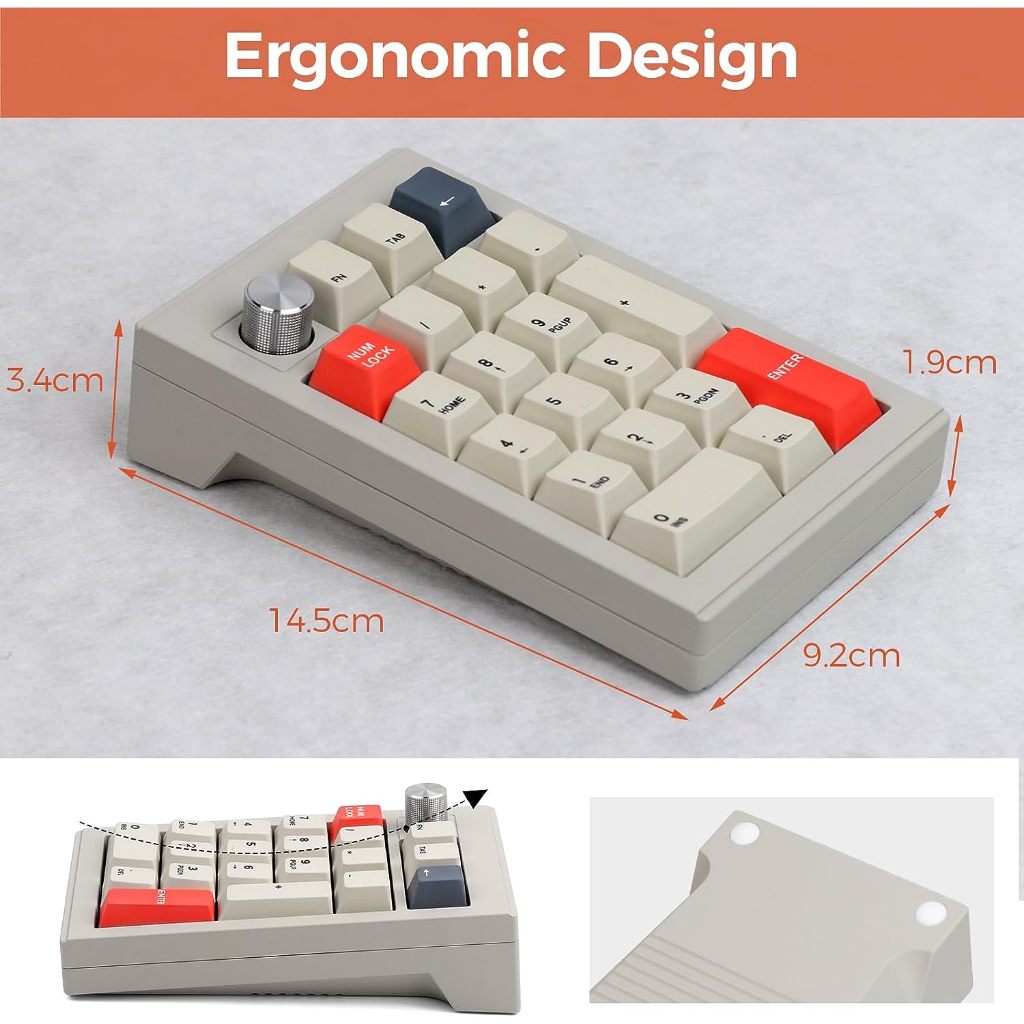Bàn phím số numpad cơ vỏ nhôm Cidoo V21 - Hàng Chính Hãng