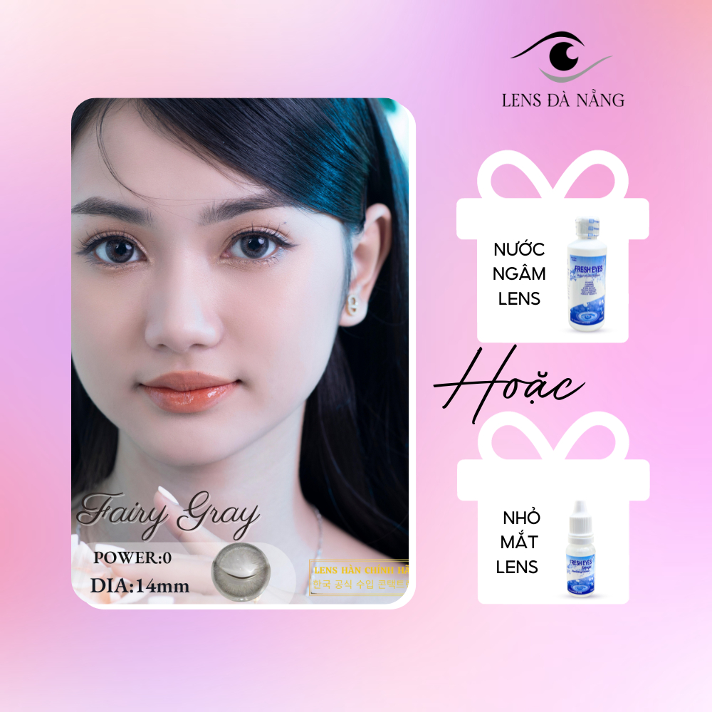 [Frances Nâu] Lens Nâu Hàn Quốc size 14,3mm