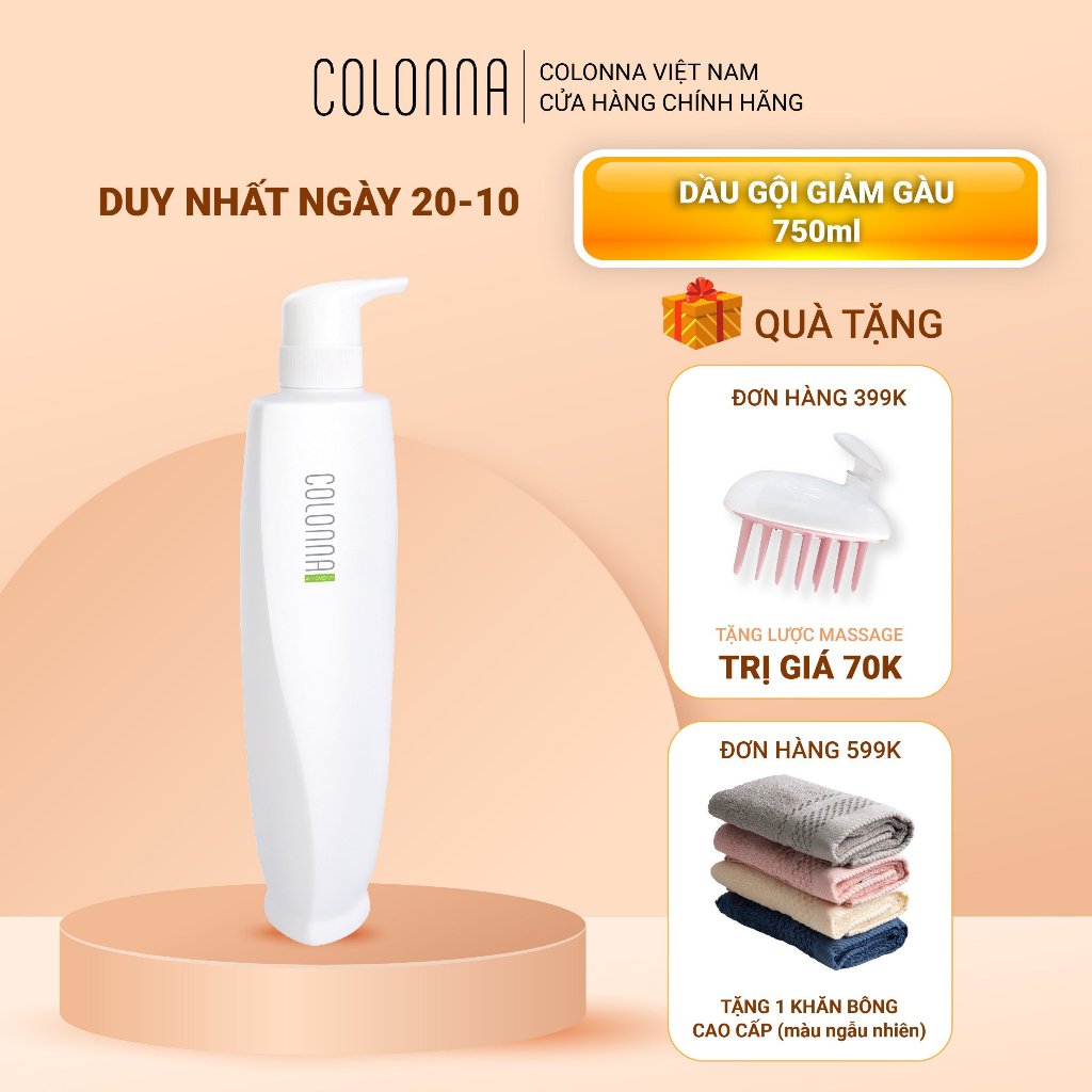 Dầu Gội chăm sóc chuyên nghiệp COLONNA sạch gàu, giảm nấm ngứa da đầu