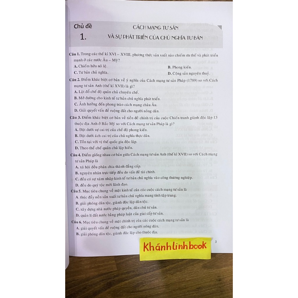 Sách - bài tập phát triển năng lực lịch sử 11