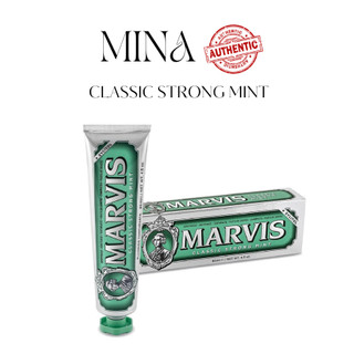 Kem đánh răng marvis classic strong mint 85ml cao cấp ý - marvis màu xanh lá | mùi bạc hà truyền thống