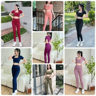 Sét bộ đồ tập gym yoga aerobic nữ hot tren