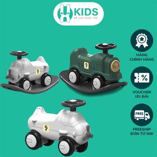 Xe chòi chân ngựa bập bênh 2 in 1 X KIDS kiểu dáng mới, thiết kế hình máy bay tàu hoả hiện đại cho bé từ 12 tháng tuổi