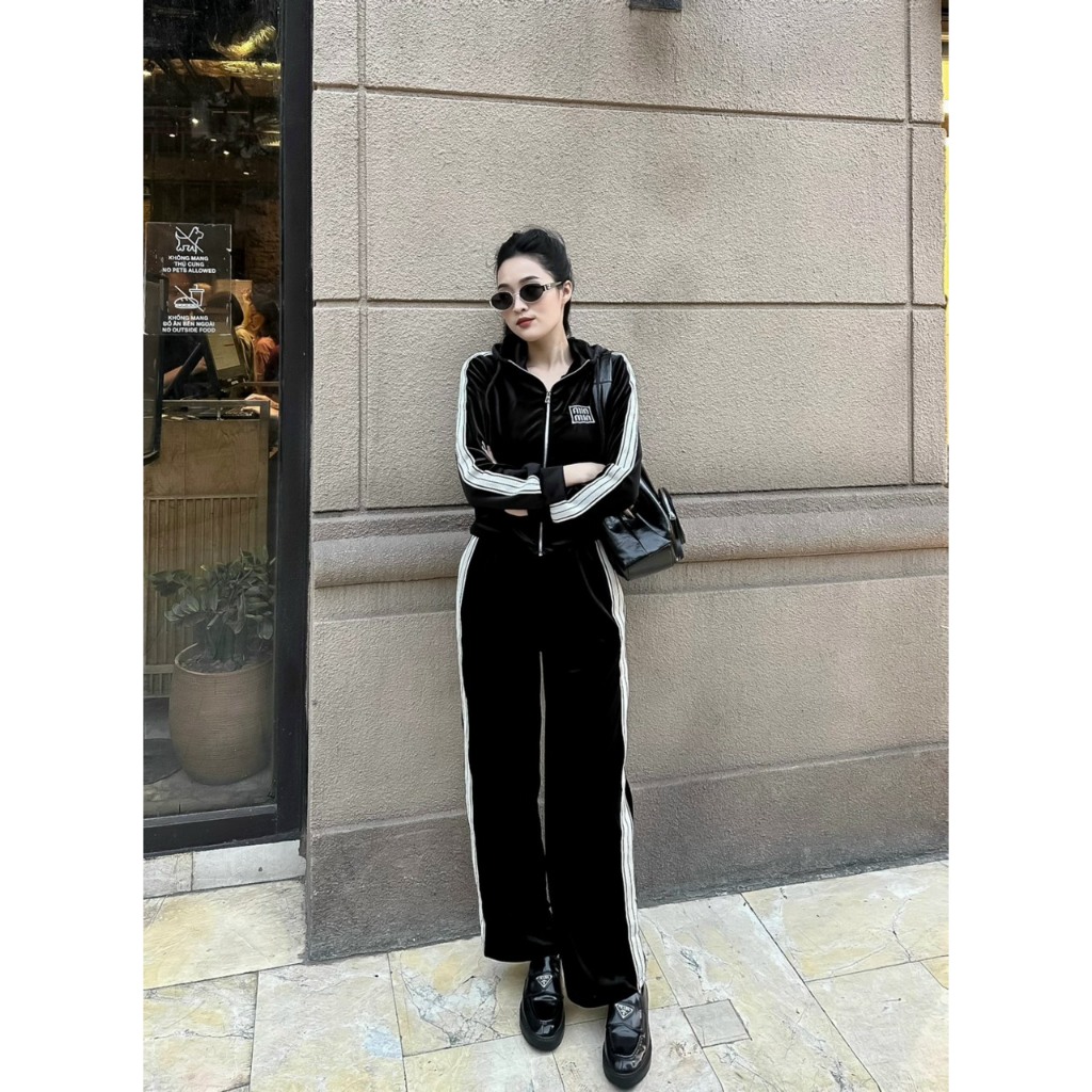 Set bộ thể thao nhung MIU MIU cao cấp, set bộ thu đông nữ trẻ trung cá tính sang chảnh thiết kế cao cấp LOẠI 1