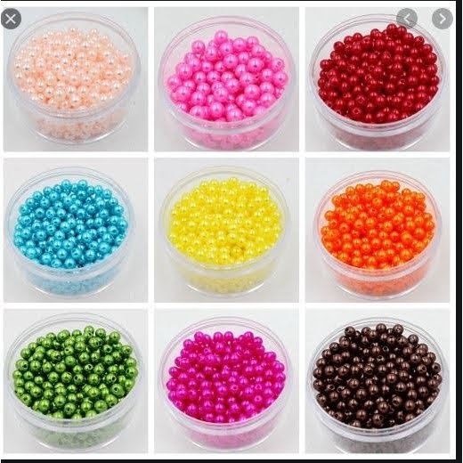 10/25/50gam hạt châu có lỗ 12mm, hạt cườm,hạt bẹt, cườm,  trai nhựa đủ màu