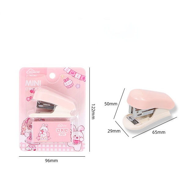 Dập ghim bấm mini Miyabi kèm đạn ghim cute - văn phòng phẩm- dập ghim học sinh văn phòng cao cấp - đồ dùng học tập