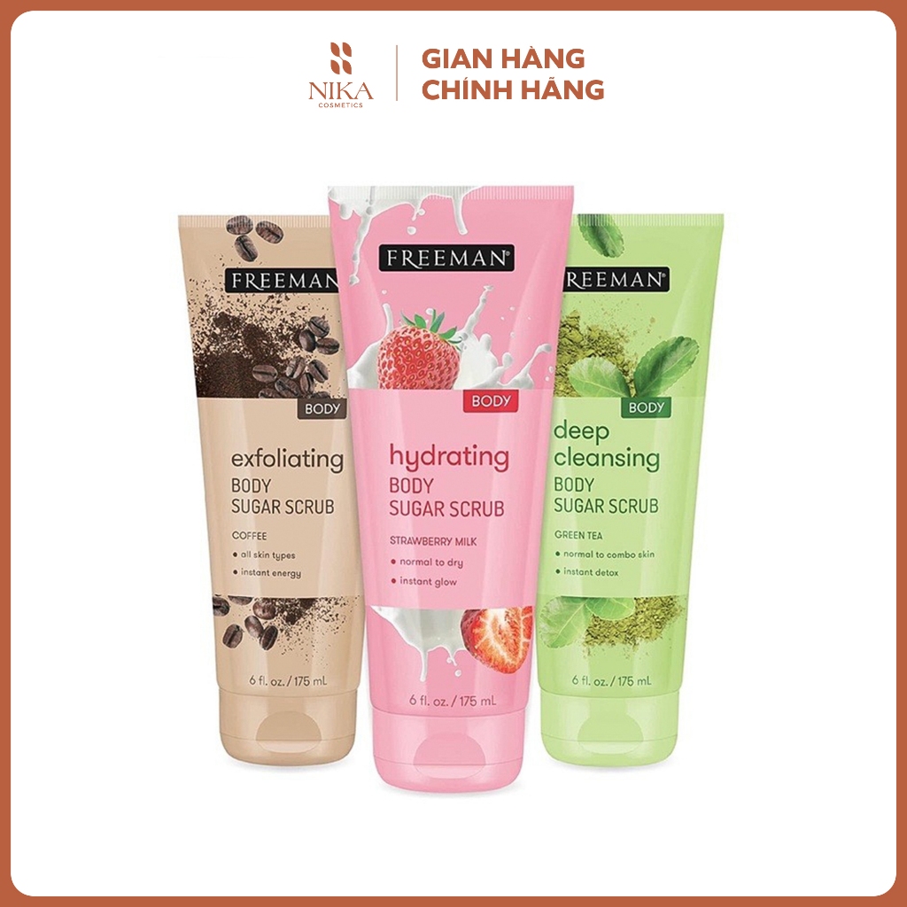 Tẩy Tế Bào Chết Freeman Sugar Scrub 175ml [Nika Cosmetics]