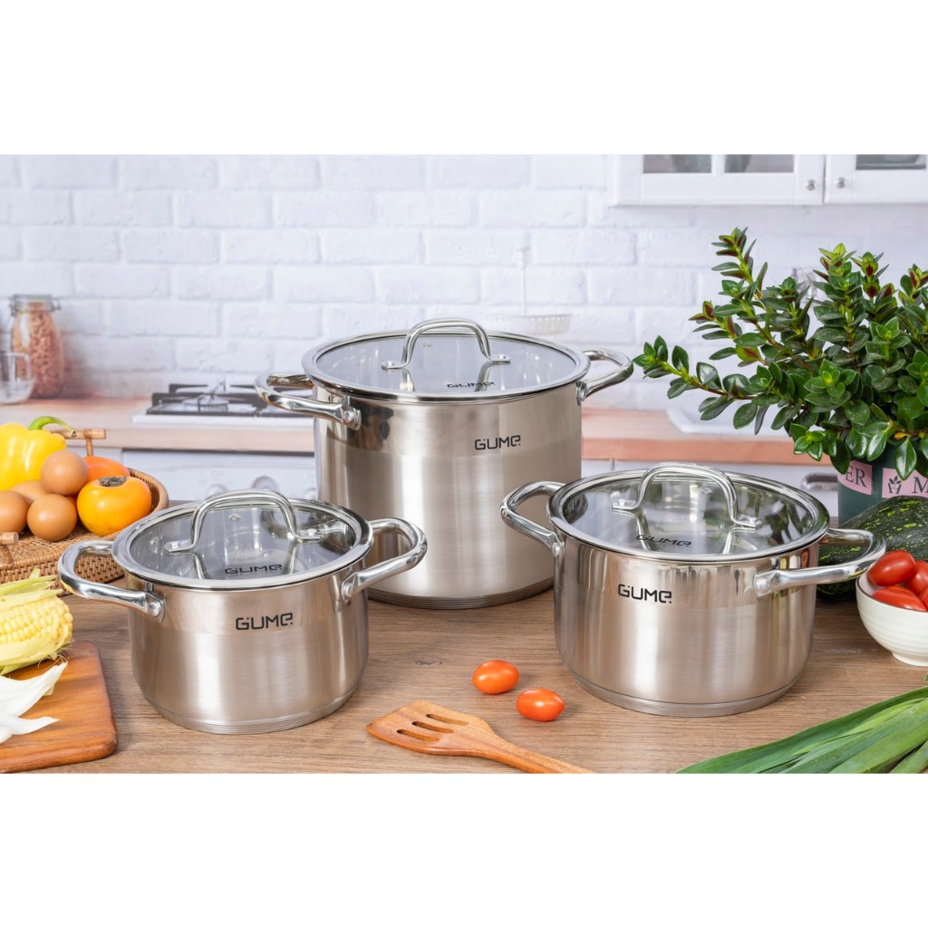 Bộ Nồi 3 Món Gume Inox 304 cao cấp - Bảo Hành 5 năm Chính Hãng