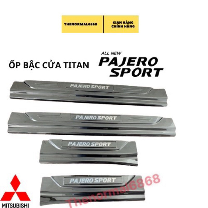Ốp bậc chân Pajero sport 2018-2023 hàng titan cao cấp