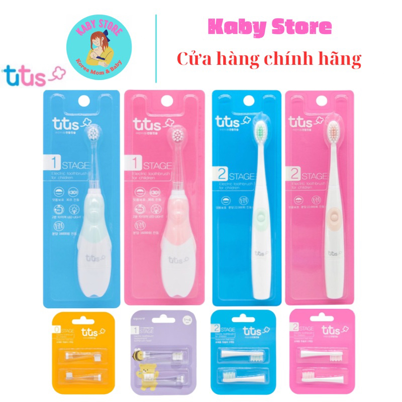 Bàn chải đánh răng điện trẻ em Aguard Tutus Hàn Quốc cho trẻ từ 3 tháng tuổi