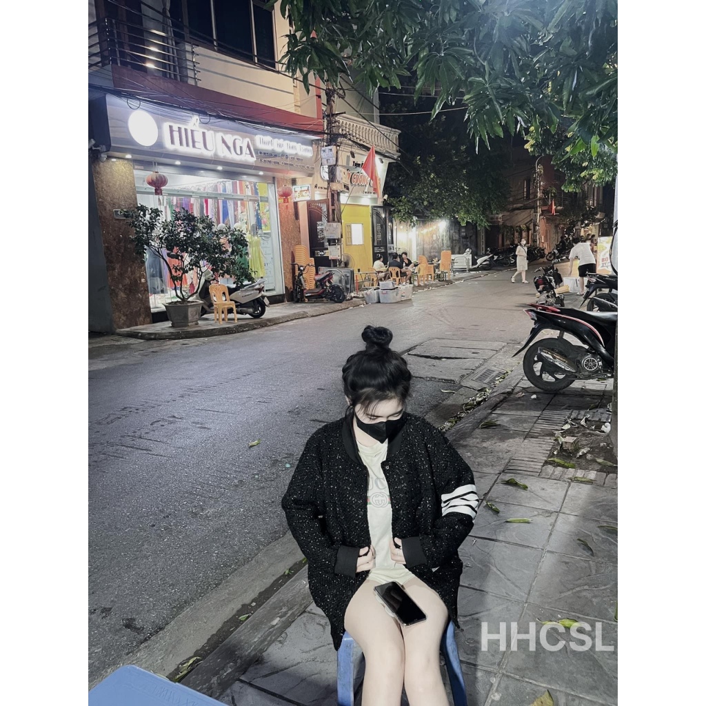 Áo bomber,áo vasity dạ kim tuyến thome from rộng dành cho nam nữ