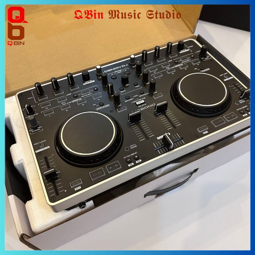 Bàn Dj Controller Denon MC-2000 sử dụng phần mềm vitual dj Serato-dj  mặt kim loại user