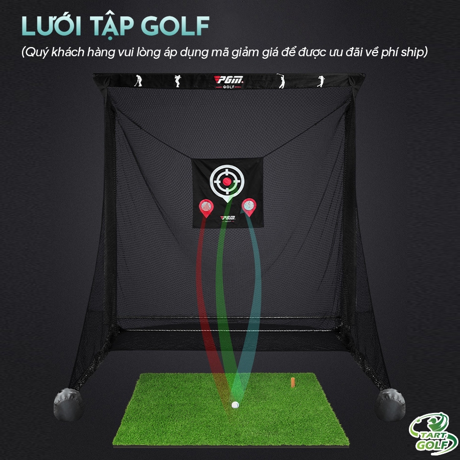 Lưới Tập Golf, Lưới Tập Swing PGM, Lưới Tập Golf Tại Nhà, Tại Văn Phòng, Lưới Golf Khung Sắt Chắc Chắn, Bền Bỉ