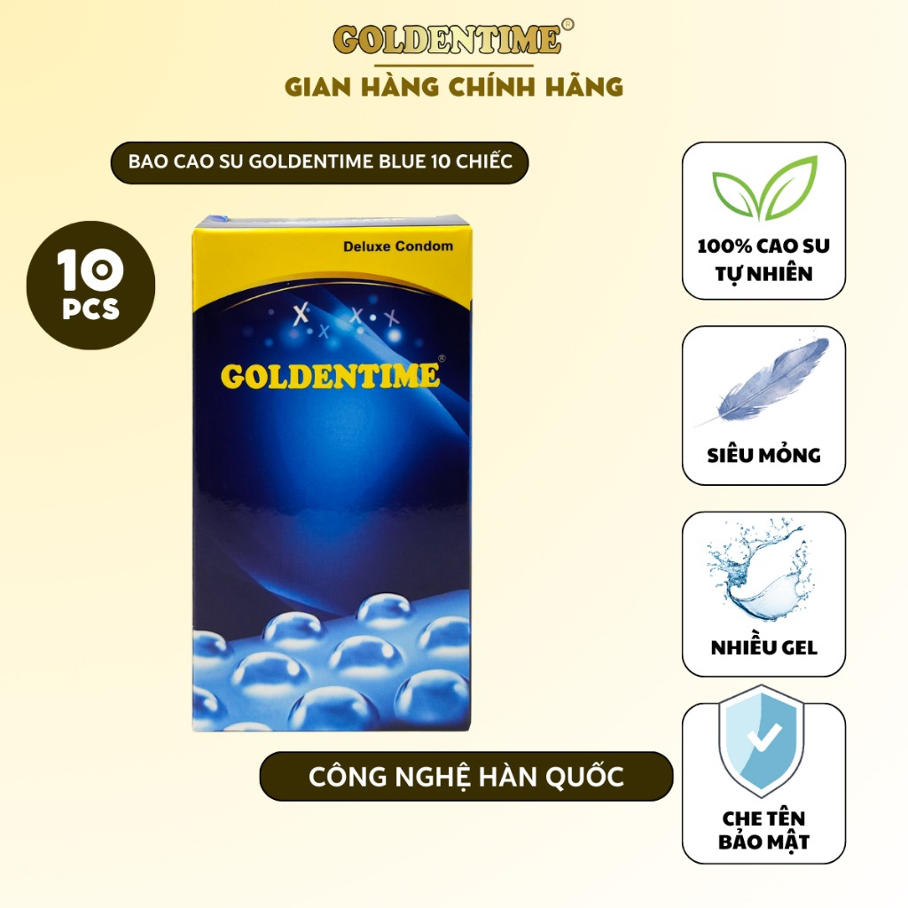Bao cao su GOLDENTIME Full 14 loại siêu mỏng có gân gai nút thắt giúp kéo dài quan hệ