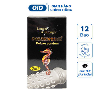 Bao cao su GOLDENTIME Full 14 loại siêu mỏng có gân gai nút thắt kéo dài quan hệ