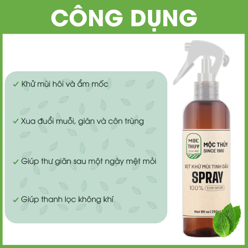 Xịt thơm phòng tinh dầu Mộc Thủy dung tích 1000ml 1L