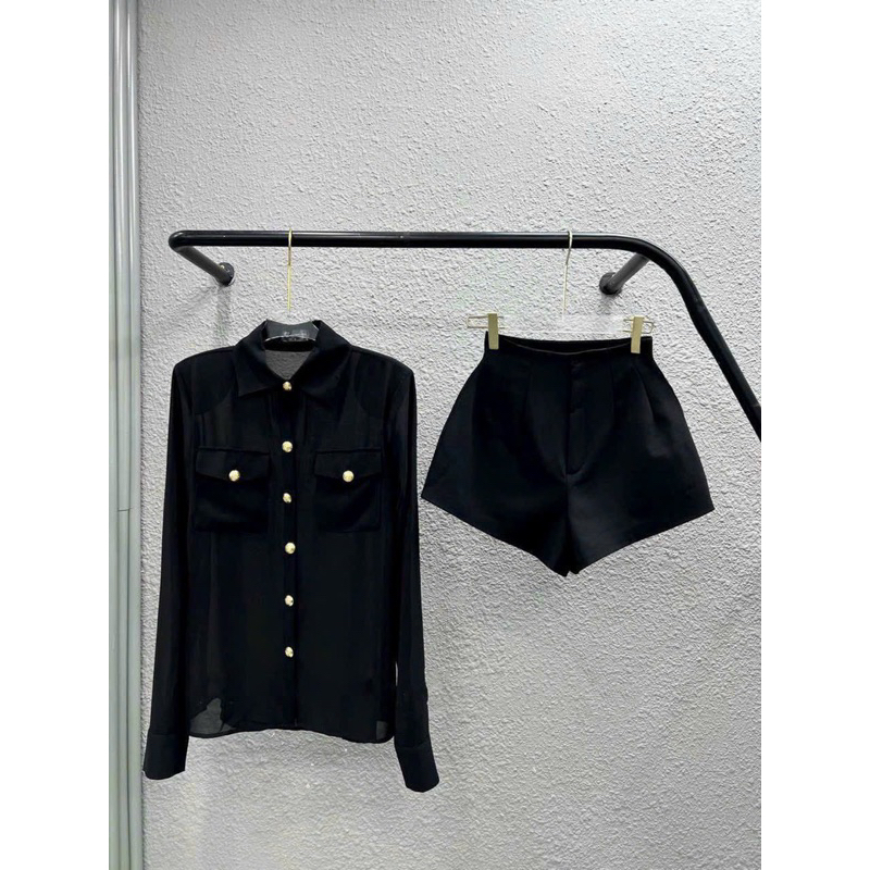 SET ÁO SƠ MI LỤA KÈM SHORT BIGSIZE