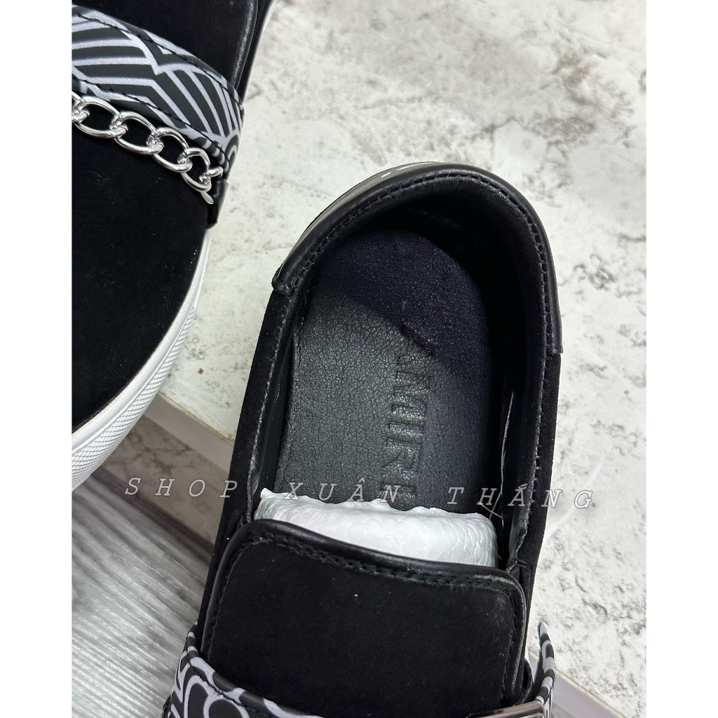 Giầy lười sục Slipon Amiri phối đai xích - quai nhung bản đẹp mới hot trend 2023