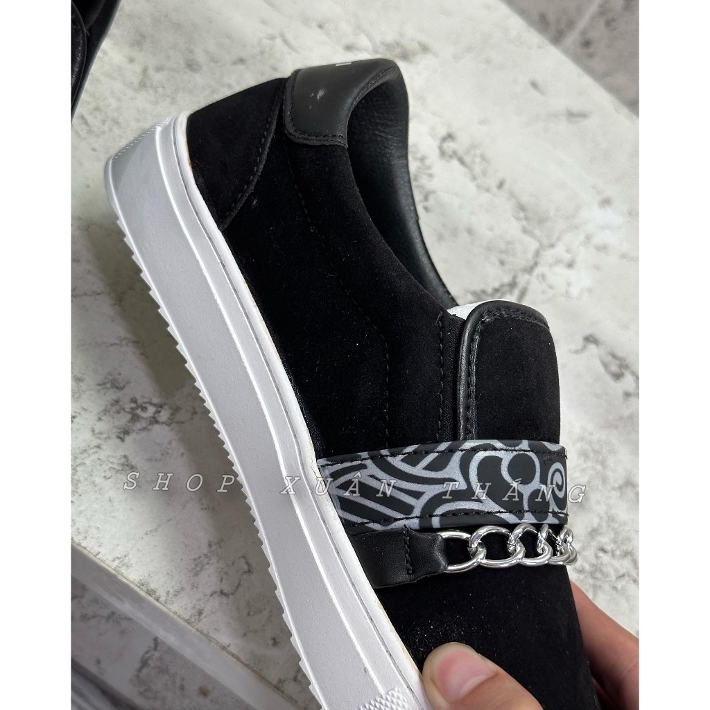 Giầy lười sục Slipon Amiri phối đai xích - quai nhung bản đẹp mới hot trend 2023