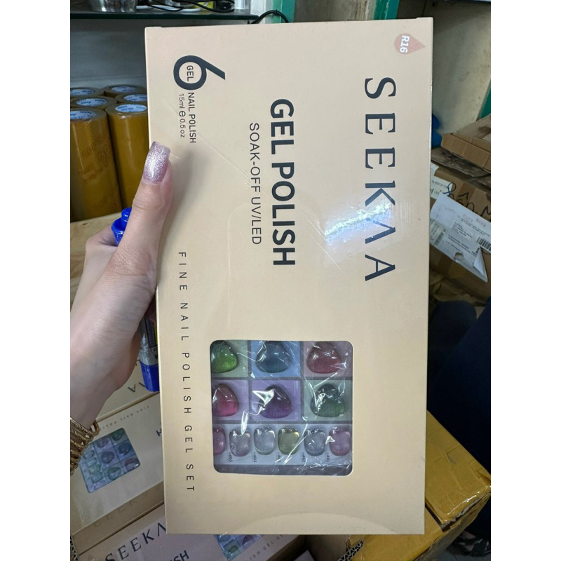 Set mắt mèo 6 màu R16 tặng kèm bảng màu