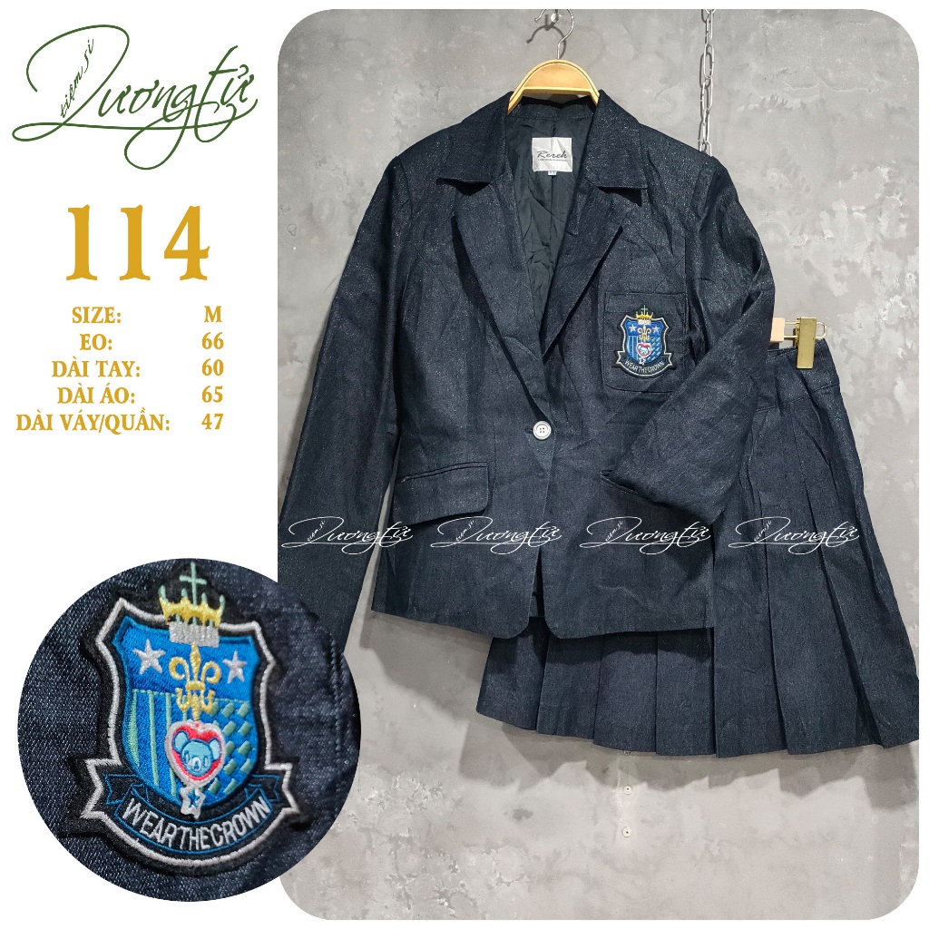Full set áo vest/blazer + chân váy nữ 2hand